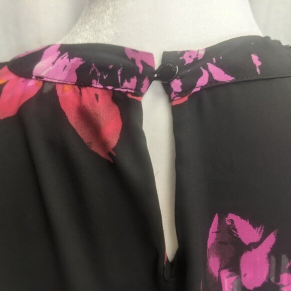 Vince Camuto Size XS Black Floral Tunic - Picture 5 of 16